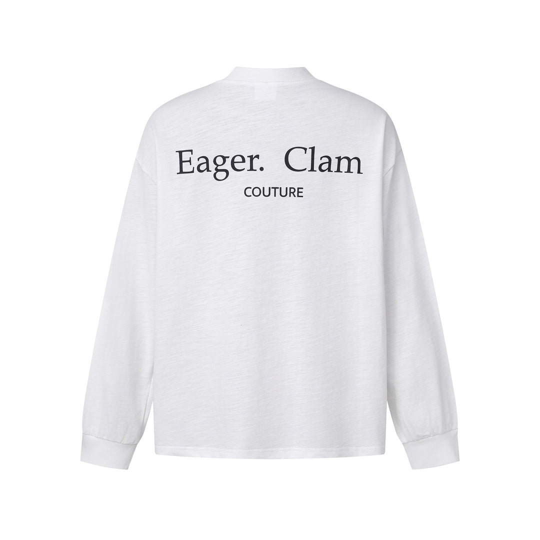 Unisex Oversize-Langarmshirt mit Slub-Baumwolle und halbhohem Rollkragen Drune