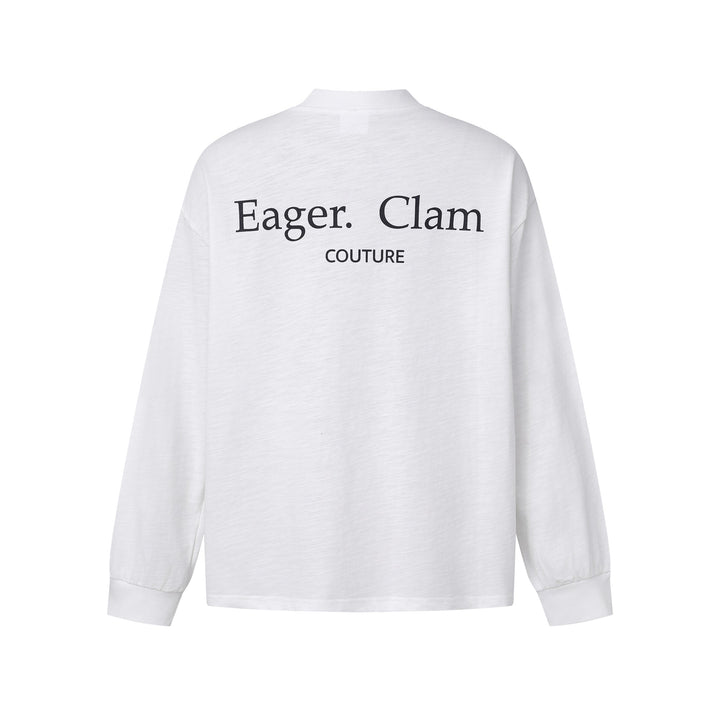 Unisex Oversize-Langarmshirt mit Slub-Baumwolle und halbhohem Rollkragen Drune