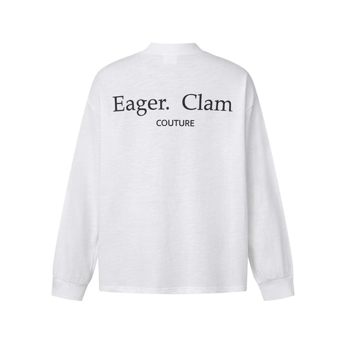 Unisex Oversize-Langarmshirt mit Slub-Baumwolle und halbhohem Rollkragen Drune