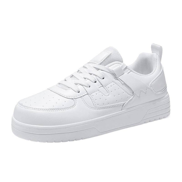 Unisex nan Plateausneaker aus Lederimitat mit atmungsaktivem Mesh-Zungenbereich und stoßdämpfender Profilsohle Drune
