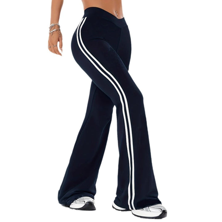 Damen Hochwertige Sportleggings mit seitlichen Streifen Drune
