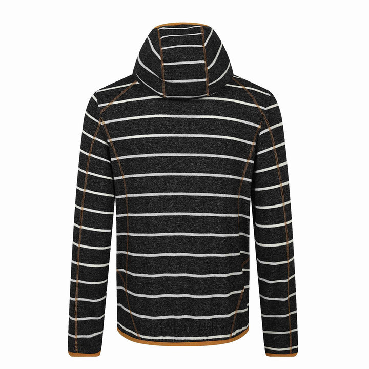 Unisex Gestreifter Strick‑Halbkragenpullover mit Raglanärmeln Drune