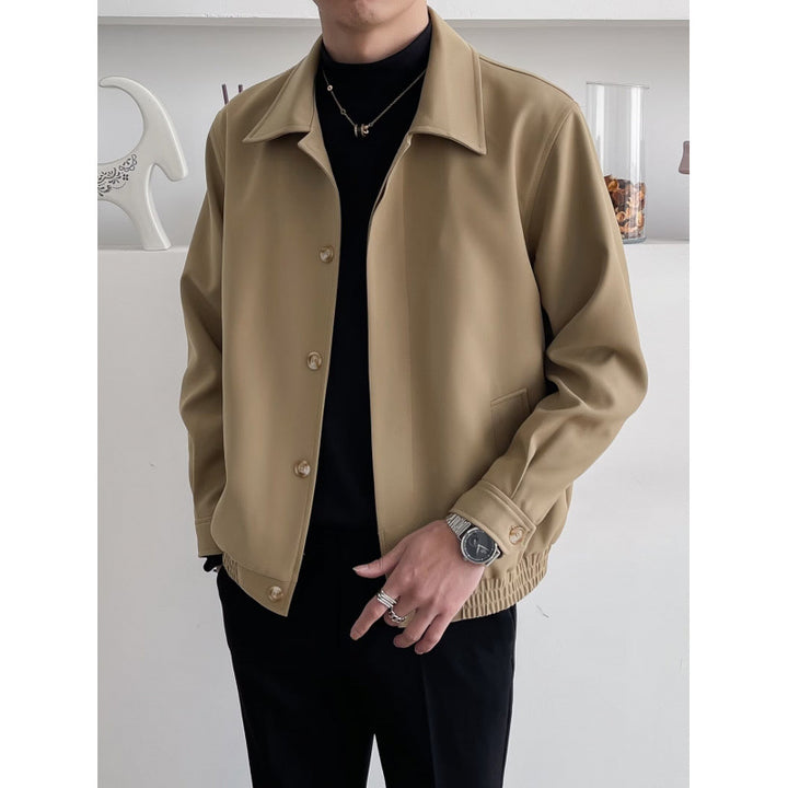 Herren Modische Jacke mit Druckknöpfen Drune