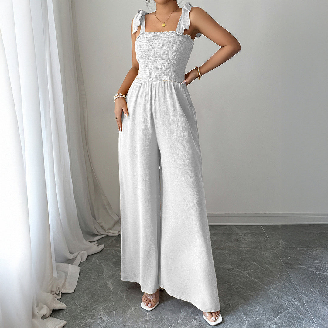 Damen Maxi-Kleid mit raffiniertem Rüschendesign und elastischem Oberteil Drune