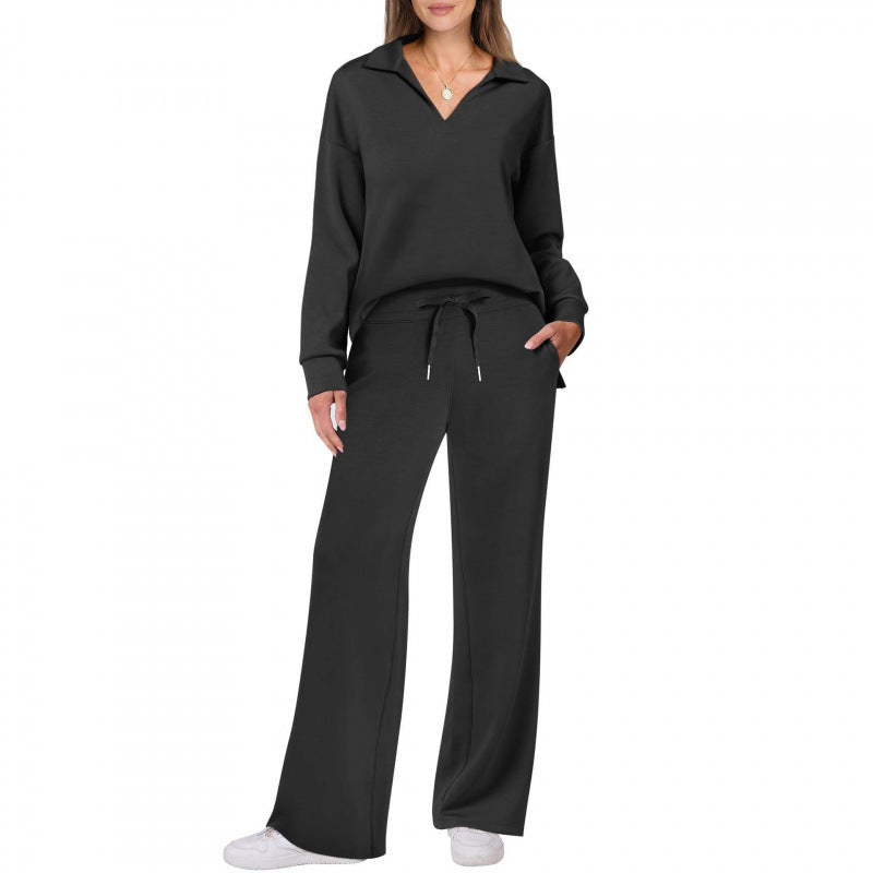 Damen lässiges Sweatshirt und Hose Set Drune