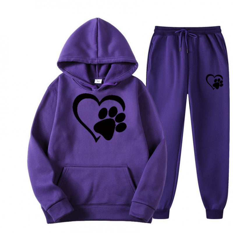 Damen Kuscheliger Hoodie und Jogginghose Set Drune