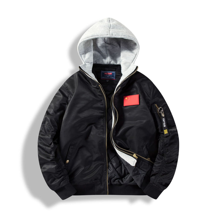 Herren Bomberjacke mit abnehmbarer Kapuzen-Innenseele und gesteppter Thermofütterung Drune