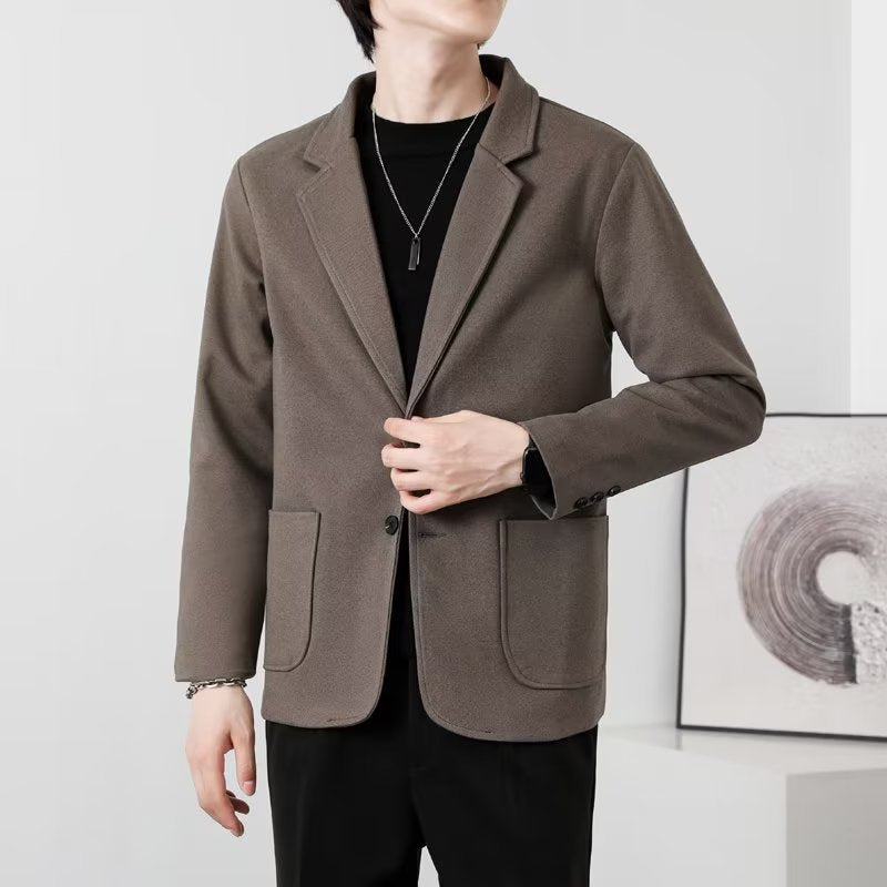 Herren Stylish Casual Blazer mit Klappkragen Drune