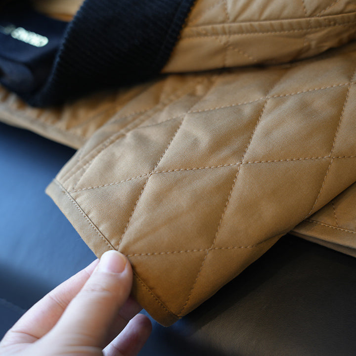 Damen Modische Steppjacke mit klassischem Kragen Drune