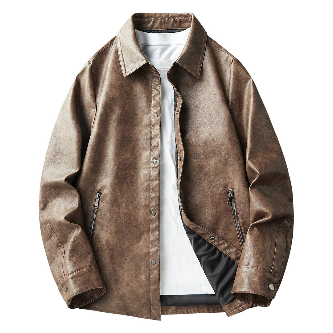 Herren Modische Lederjacke Drune 1787797546