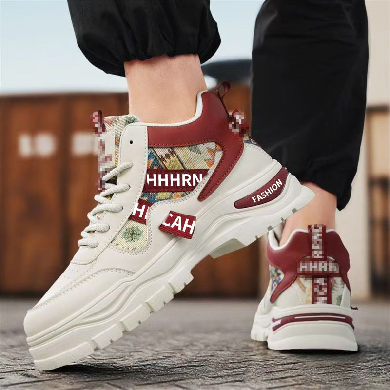Herren Plateau-Sneaker mit Ethno-Gewebeeinsätzen Drune