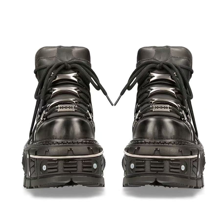 Damen Stabile High-Top Stiefel mit robuster Gummisohle Drune