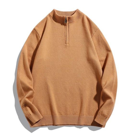 Herren komfortabler Pullover mit modernem Stehkragen und dezenter Reißverschlussöffnung Drune