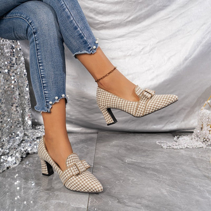 Damen elegante Pumps mit modischer Kettenschnalle Drune