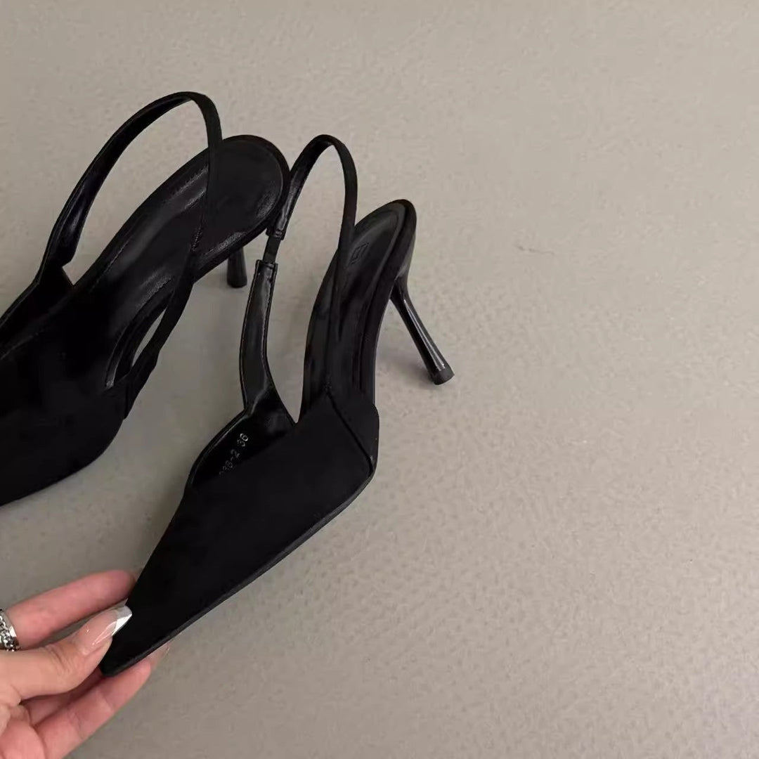 Damen Slingback-Pumps aus Wildleder mit eleganter Spitzform Drune