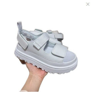 Damen Sportliche Sandalen mit verstellbaren Klettverschlüssen und rutschfester Profilsohle Drune