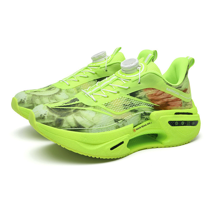 Damen gedämpfte Fashion-Plateau-Sneaker mit sichtbarer Luftkammersohle und elastischem Schaft Drune