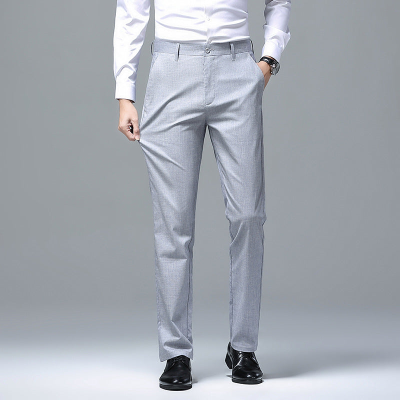 Herren Schmale Chino-Businesshose mit Bügelfalte und leichtem Stretch Drune