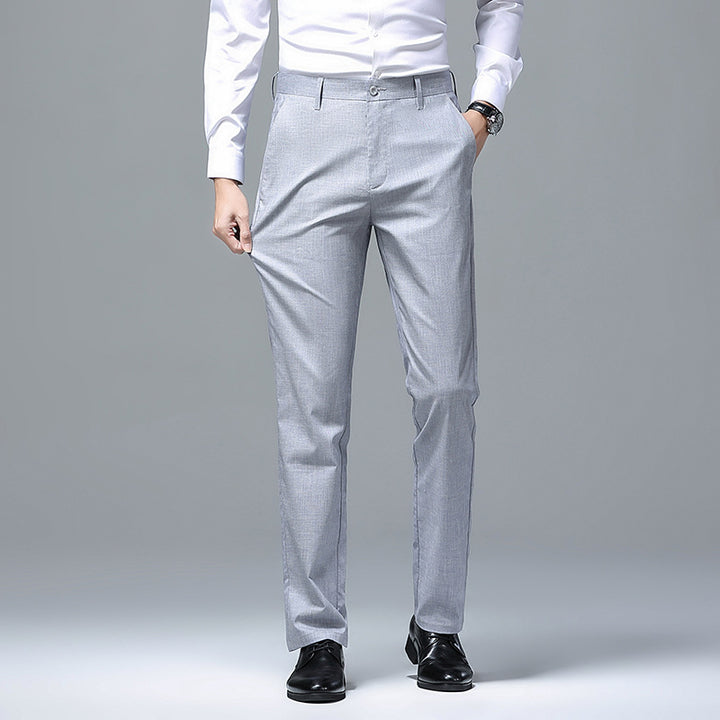 Herren Schmale Chino-Businesshose mit Bügelfalte und leichtem Stretch Drune