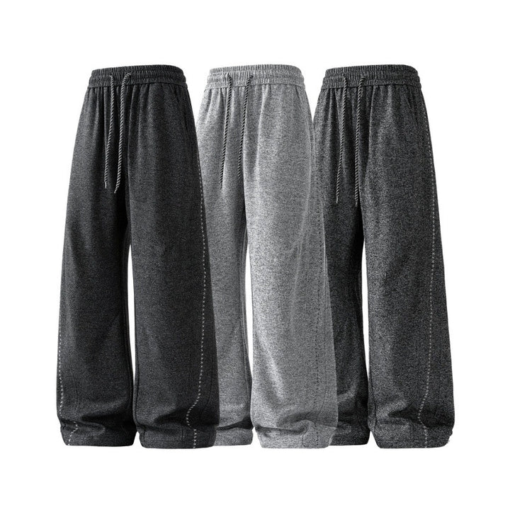 Damen weite Lounge-Sweatpants mit elastischem Kordelbund und dekorativer Seitennaht Drune
