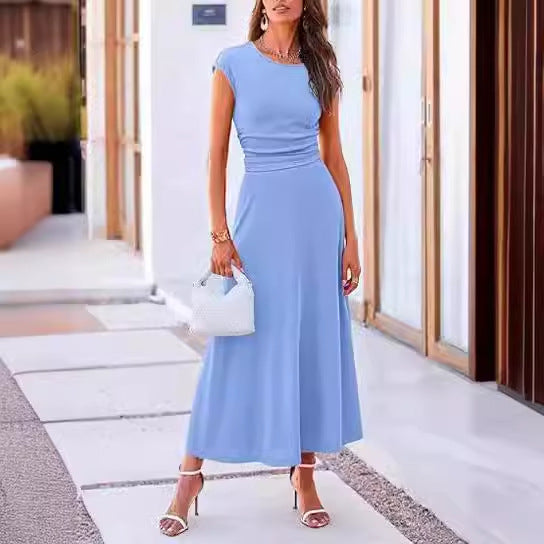Damen Maxikleid mit raffinierten Raffungselementen und elegantem Schnitt Drune