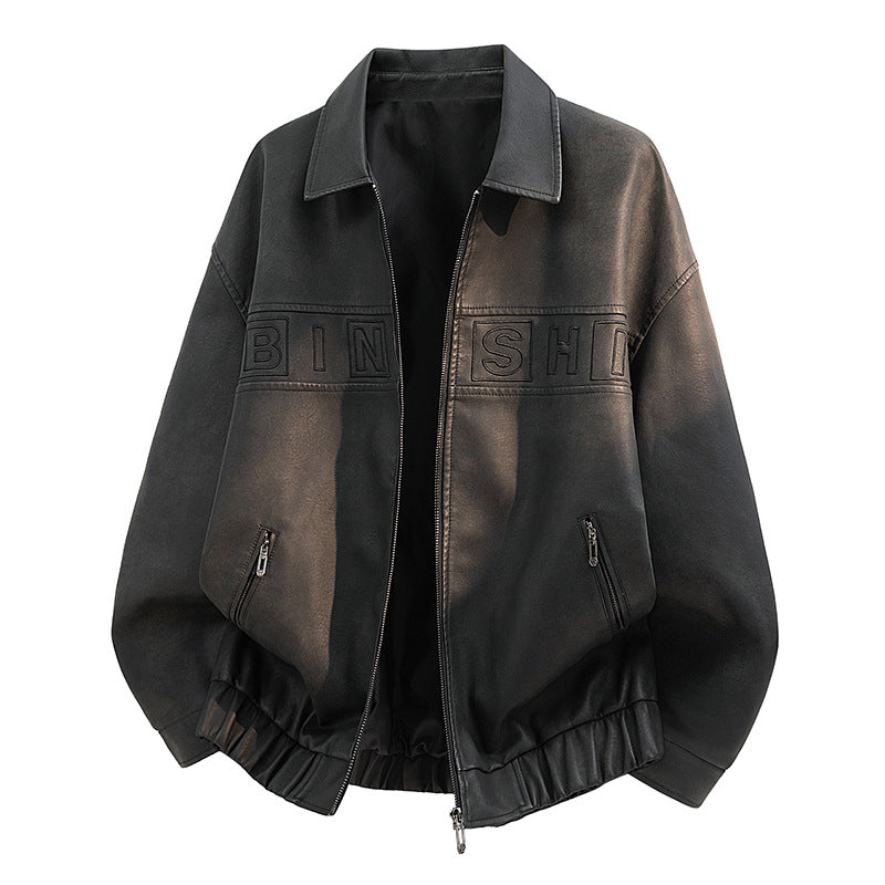 Herren Freizeit Lederjacke Drune
