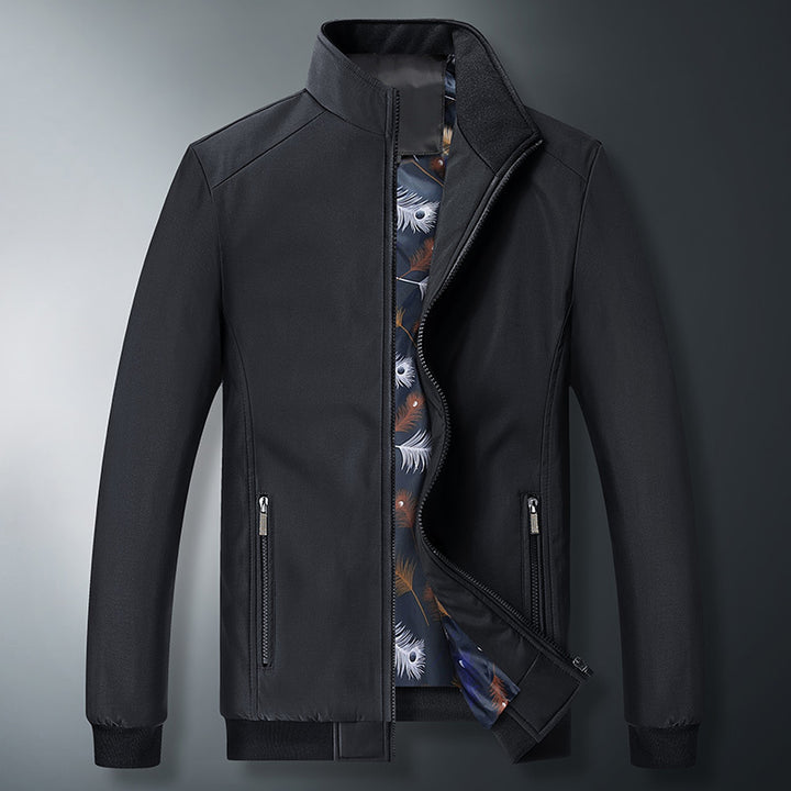 Herren Modische Windjacke mit hohem Kragen Drune