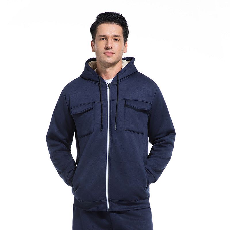 Herren Freizeitjacke mit hohem Kragen und Taschen Drune