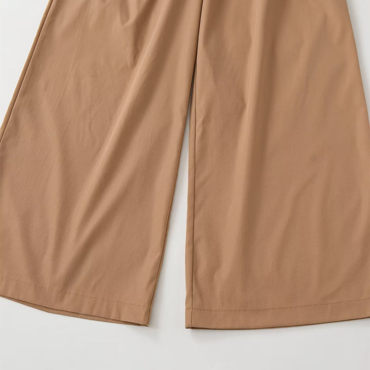 Damen weite Hochbundhose mit abnehmbarem Gürtel Drune