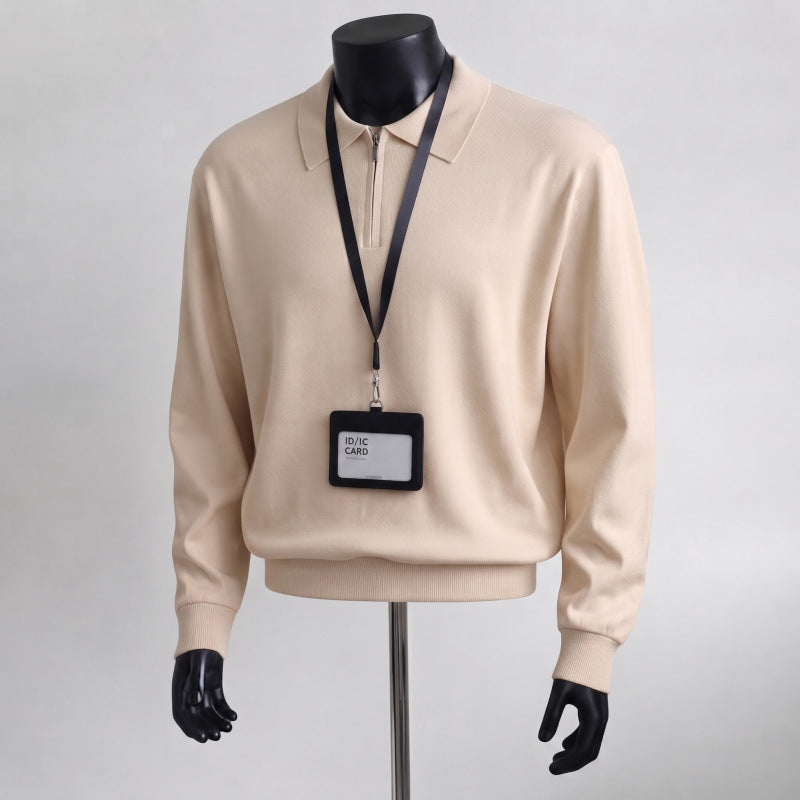 Herren Hochwertiger Strickpullover mit Reißverschluss Drune