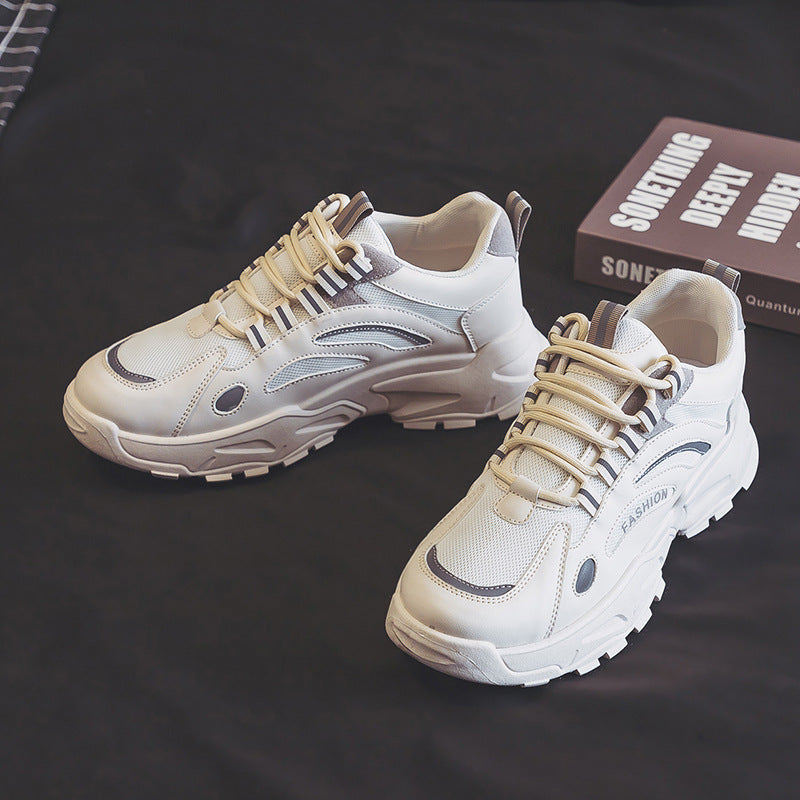 Damen Sportliche Sneakers mit atmungsaktiven Mesh-Einsätzen und markanter Sohlenkonstruktion Drune