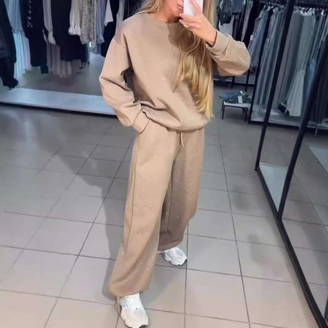 Damen Sportliches Lounge-Set mit glitzerndem Detail und weitem Schnitt Drune