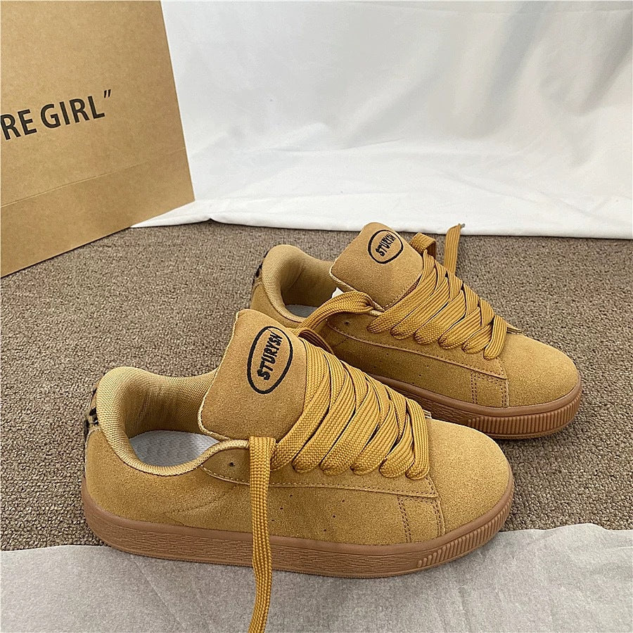 Damen Sneakers aus hochwertigem Wildleder mit bequemen Schnürsystem Drune