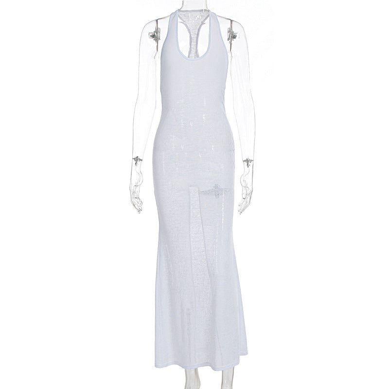 Damen Maxikleid mit elegantem Rücken-Ausschnitt Drune