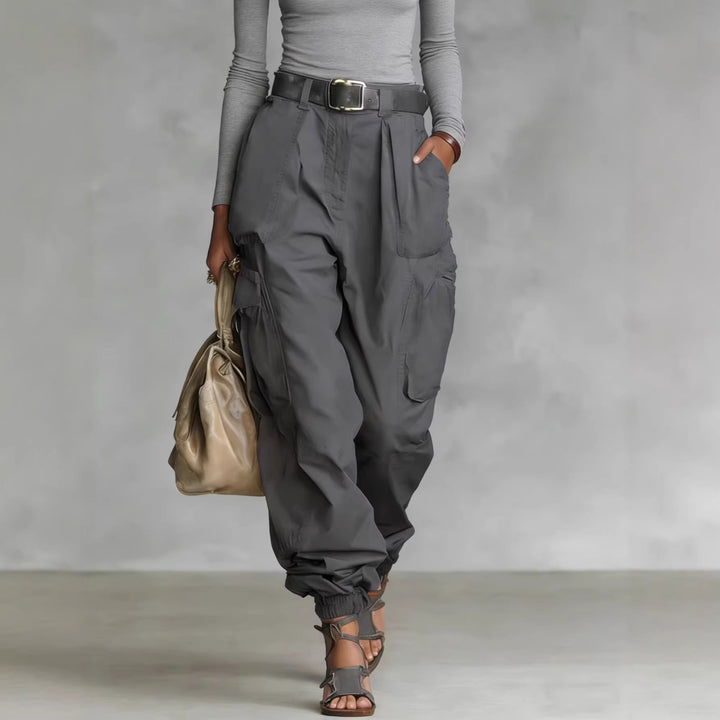 Damen Cargo-Hose mit elastischem Bund und praktischen Taschen Drune