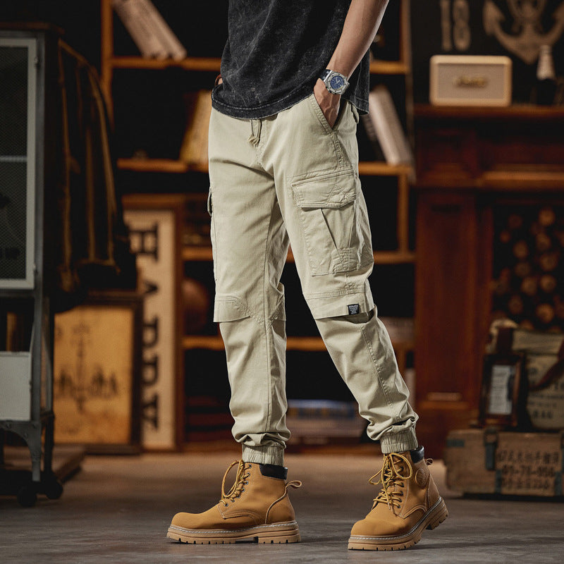 Herren Robuste Ripstop-Cargojogger mit ergonomischen Knieabnähern, Klett‑Klappen und verstellbarem Saum Drune