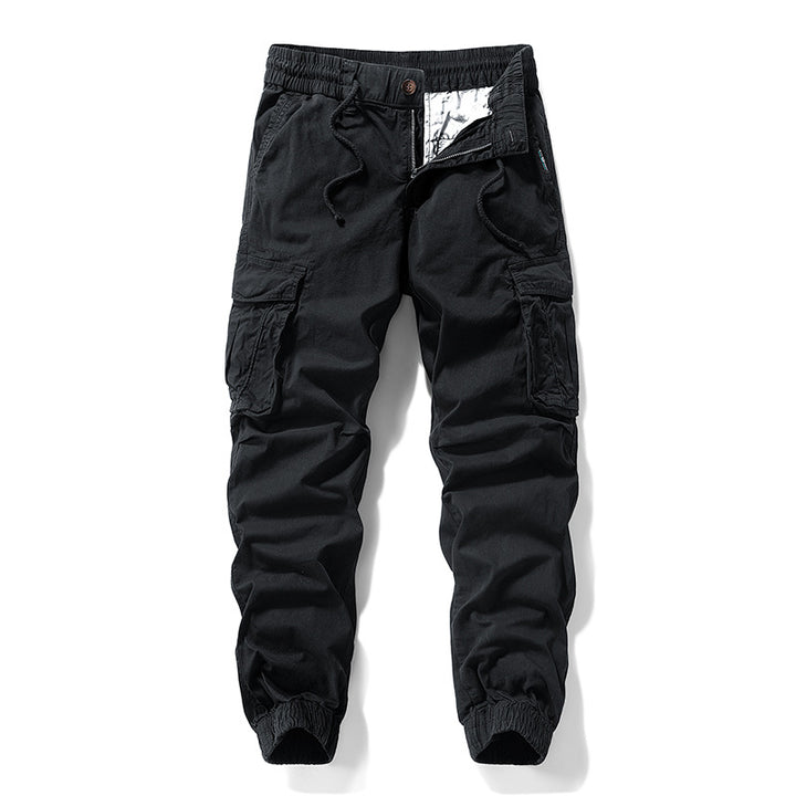 Herren Funktionale Cargo-Jogginghose mit ergonomischen Knieabnähern, Kordelbund und großvolumigen Klappentaschen Drune