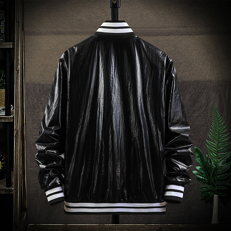 Herren Modische Übergangsjacke mit hochglänzendem Obermaterial Drune