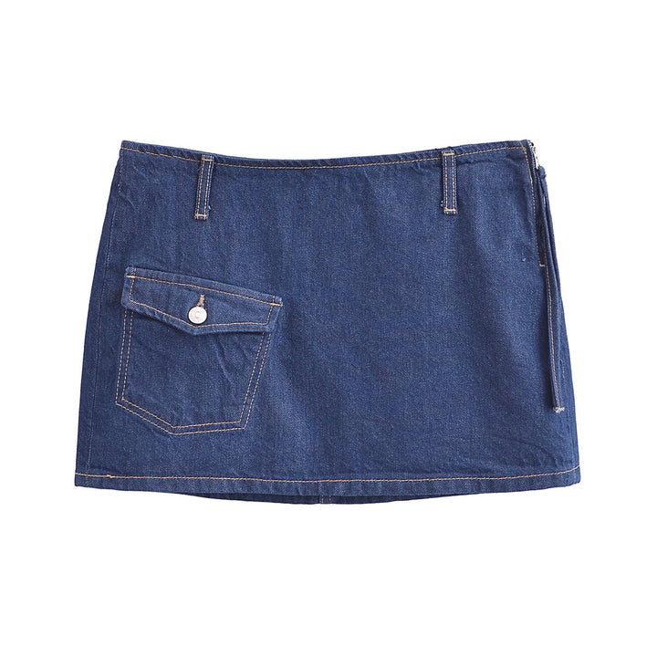 Damen nan leichte Jeansjacke mit Rundhalsausschnitt, durchgehender Knopfleiste und aufgesetzten Brusttaschen Drune