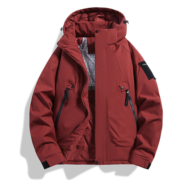 Herren Isolierte Kapuzen-Fieldjacke mit gesteppter Thermofütterung, winddichter Hülle & Utility-Taschen Drune