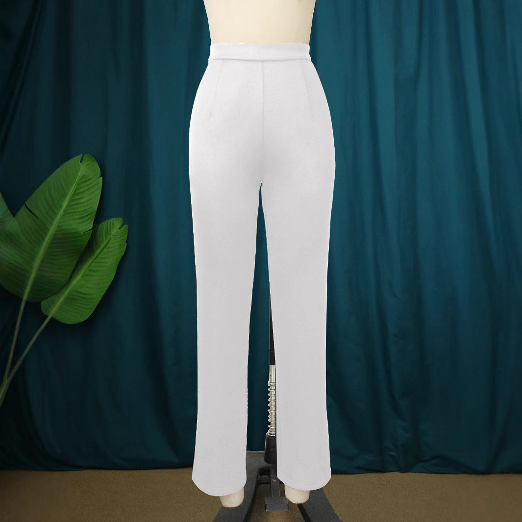 Damen elegante und bequeme hochtaillierte Hose Drune