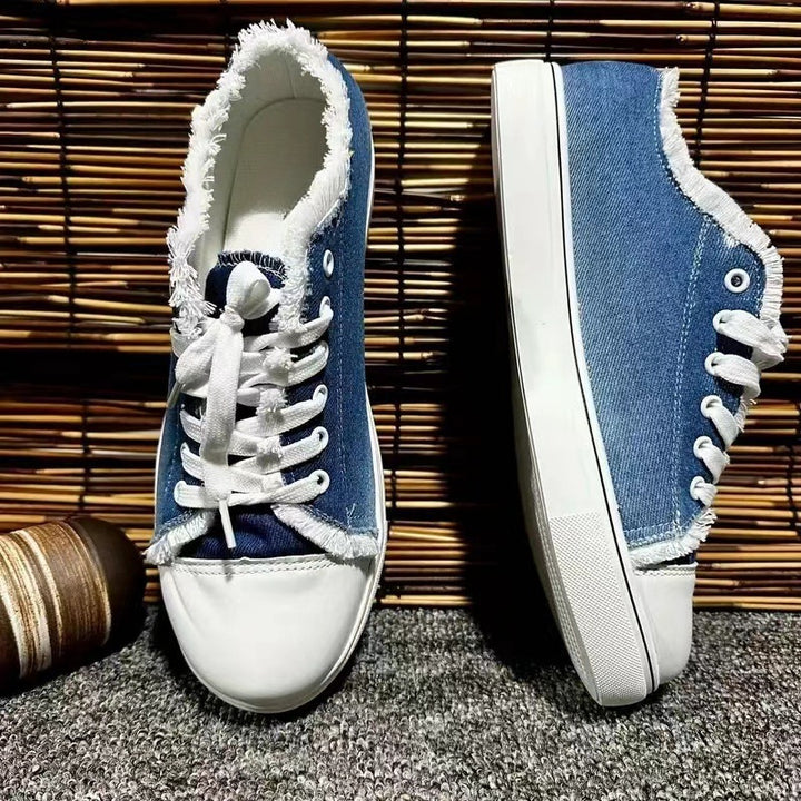 Damen Freizeitsneaker mit modischem Denim-Design und rutschfester Gummisohle Drune