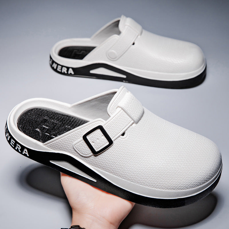 Herren Moderne Freizeit-Clogs mit strukturierter Oberfläche und anatomischer Dämpfungssohle Drune