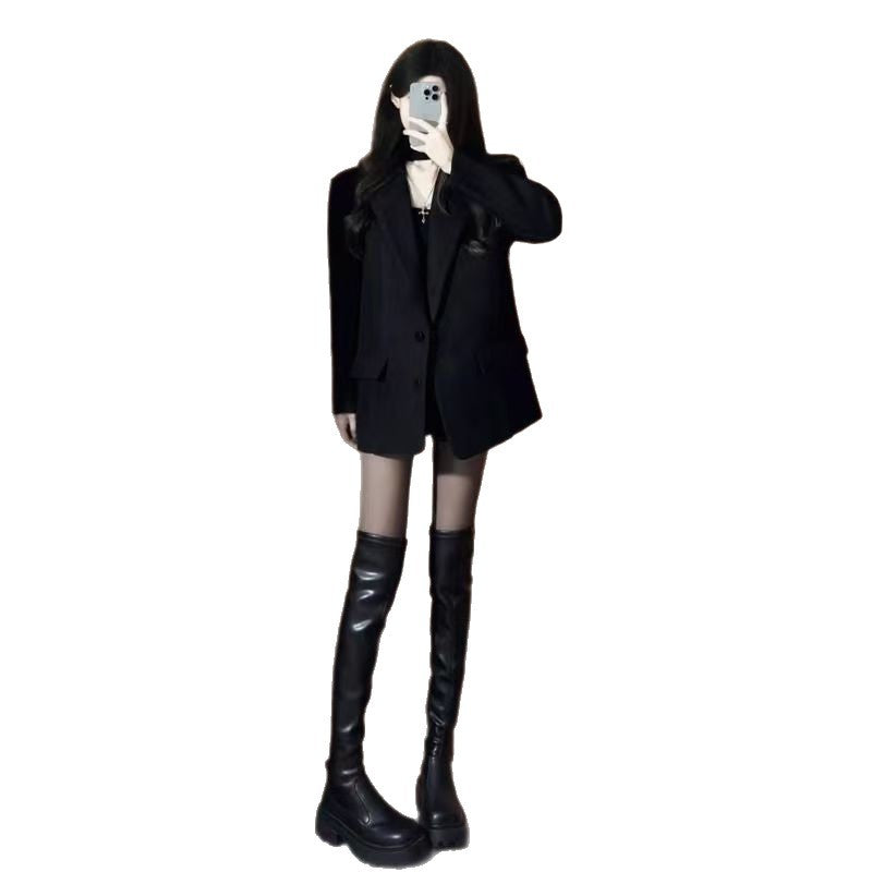 Damen Oversized Blazer mit Taschen Drune