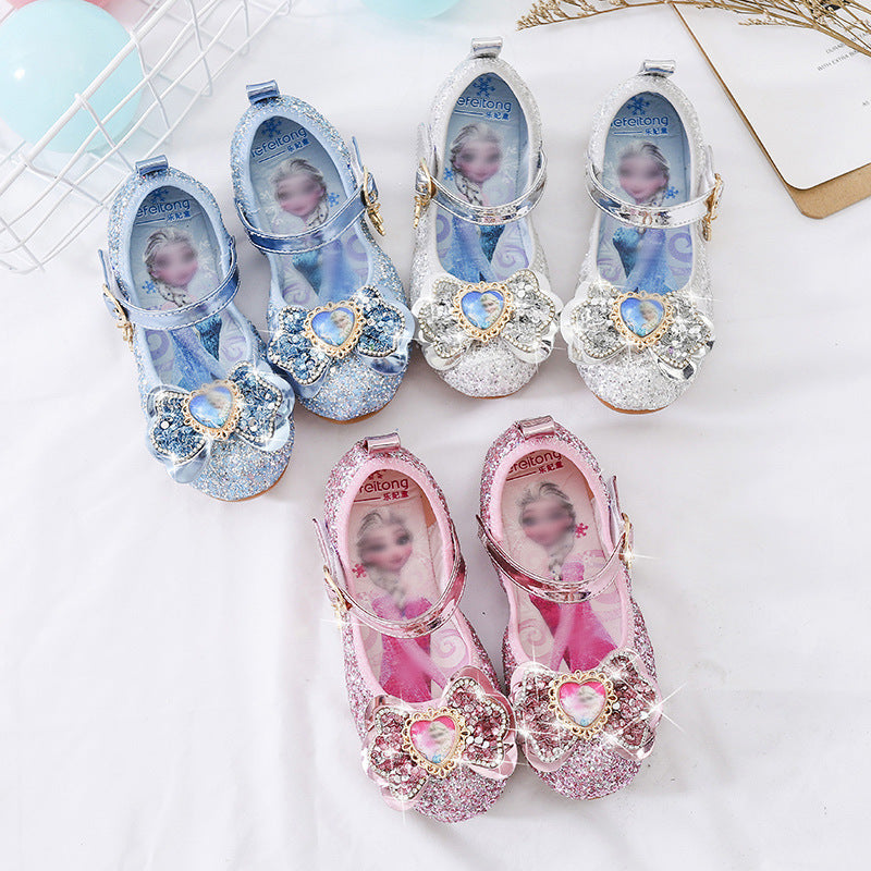 Mädchen Glitzernde Ballerina-Schuhe mit Herzdetaillierung Drune