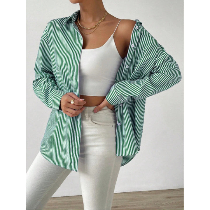 Damen Oversize Hemd mit feinen Streifen Drune