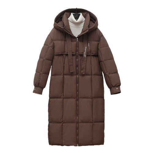 Damen Lange Daunenjacke Drune