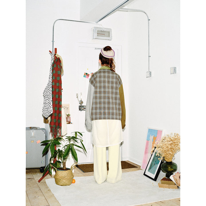 Damen Patchwork‑Blousonjacke im Boxy‑Cut mit Kordkragen Drune