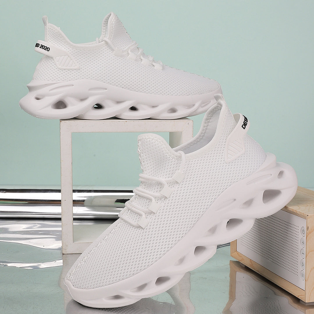 Unisex innovative Mesh‑Runner mit belüfteter Wabenstruktur, skulpturierter Hohlkern‑Plateausohle und sockenähnlichem Schaft Drune