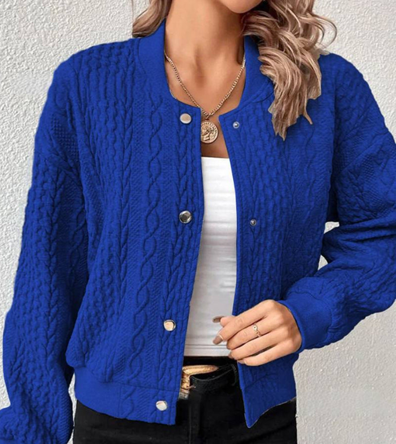 Damen Strickjacke mit Struktur und Knopfleiste Drune
